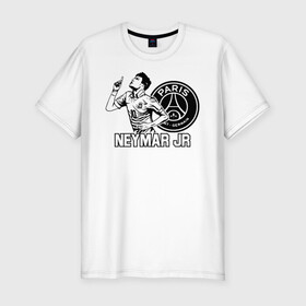 Мужская футболка хлопок Slim с принтом Неймар Дж фирменный жест в Екатеринбурге, 92% хлопок, 8% лайкра | приталенный силуэт, круглый вырез ворота, длина до линии бедра, короткий рукав | Тематика изображения на принте: brazil | champions | fifa | junior | neymar | neymar jr | paris saint germain | psg | uefa | бразилия | джуниор | младший | наймар | неймар | пари сен жермен | петух | псж | сборная бразилии | уефа | фифа | футбик | футбол 