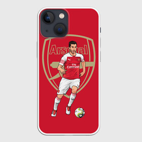 Чехол для iPhone 13 mini с принтом Генрих Мхитарян в Екатеринбурге,  |  | fc arsenal | henrikh mkhitaryan | генрих мхитарян | фк арсенал | футбол | футболист