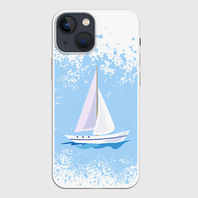 Чехол для iPhone 13 mini с принтом ОДИНОКАЯ ЛОДКА | SAILBOAT (Z) в Екатеринбурге,  |  | Тематика изображения на принте: boat | sailboat | ship | ships | бумага | кораблик | кораблики | корабль | красный парус | лодка | лодочка на белом | мореход | одинокая лодка | оригами | парус | парусник | судно | яхта