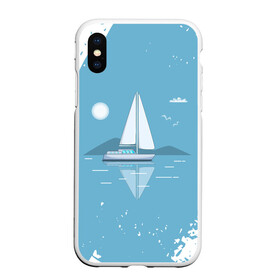 Чехол для iPhone XS Max матовый с принтом ОДИНОКИЙ ПАРУСНИК | SAILBOAT (Z) в Екатеринбурге, Силикон | Область печати: задняя сторона чехла, без боковых панелей | Тематика изображения на принте: boat | sailboat | ship | ships | бумага | кораблик | кораблики | корабль | красный парус | лодка | лодочка на белом | мореход | одинокая лодка | оригами | парус | парусник | судно | яхта