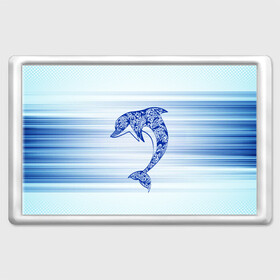 Магнит 45*70 с принтом Дельфин в Екатеринбурге, Пластик | Размер: 78*52 мм; Размер печати: 70*45 | cute | dolphin | два дельфина | дельфин | дельфин в море | дельфинами | милый | мир | подводный