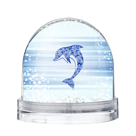 Игрушка Снежный шар с принтом Дельфин в Екатеринбурге, Пластик | Изображение внутри шара печатается на глянцевой фотобумаге с двух сторон | cute | dolphin | два дельфина | дельфин | дельфин в море | дельфинами | милый | мир | подводный