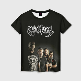 Женская футболка 3D с принтом Sepultura в Екатеринбурге, 100% полиэфир ( синтетическое хлопкоподобное полотно) | прямой крой, круглый вырез горловины, длина до линии бедер | black | brazil | death | metall | rock | sepultura