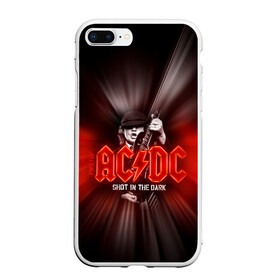 Чехол для iPhone 7Plus/8 Plus матовый с принтом AC/DC: Angus Young в Екатеринбурге, Силикон | Область печати: задняя сторона чехла, без боковых панелей | ac | ac dc | ac|dc | angus young | dc. logo | hard | rock | ангус янг | логотип