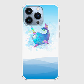 Чехол для iPhone 13 Pro с принтом Дельфин единорог в Екатеринбурге,  |  | cute | dolphin | unicorn | два дельфина | дельфин | дельфин в море | дельфинами | единорог | милый | мир | подводный