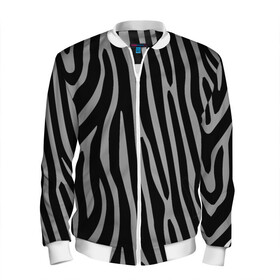Мужской бомбер 3D с принтом Zebra Camouflage в Екатеринбурге, 100% полиэстер | застегивается на молнию, по бокам два кармана без застежек, по низу бомбера и на воротнике - эластичная резинка | Тематика изображения на принте: animal | blackandwhite | camouflage | stripes | zebra