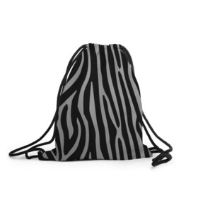 Рюкзак-мешок 3D с принтом Zebra Camouflage в Екатеринбурге, 100% полиэстер | плотность ткани — 200 г/м2, размер — 35 х 45 см; лямки — толстые шнурки, застежка на шнуровке, без карманов и подкладки | animal | blackandwhite | camouflage | stripes | zebra