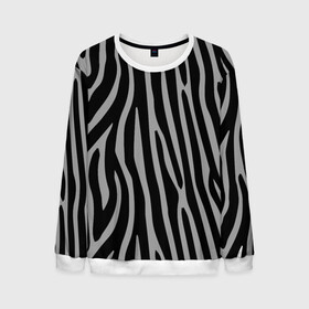 Мужской свитшот 3D с принтом Zebra Camouflage в Екатеринбурге, 100% полиэстер с мягким внутренним слоем | круглый вырез горловины, мягкая резинка на манжетах и поясе, свободная посадка по фигуре | Тематика изображения на принте: animal | blackandwhite | camouflage | stripes | zebra