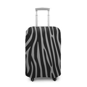 Чехол для чемодана 3D с принтом Zebra Camouflage в Екатеринбурге, 86% полиэфир, 14% спандекс | двустороннее нанесение принта, прорези для ручек и колес | animal | blackandwhite | camouflage | stripes | zebra