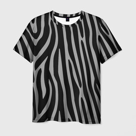 Мужская футболка 3D с принтом Zebra Camouflage в Екатеринбурге, 100% полиэфир | прямой крой, круглый вырез горловины, длина до линии бедер | Тематика изображения на принте: animal | blackandwhite | camouflage | stripes | zebra