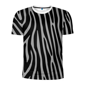 Мужская футболка 3D спортивная с принтом Zebra Camouflage в Екатеринбурге, 100% полиэстер с улучшенными характеристиками | приталенный силуэт, круглая горловина, широкие плечи, сужается к линии бедра | Тематика изображения на принте: animal | blackandwhite | camouflage | stripes | zebra