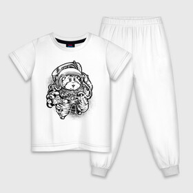 Детская пижама хлопок с принтом Хомяк космонавт в Екатеринбурге, 100% хлопок |  брюки и футболка прямого кроя, без карманов, на брюках мягкая резинка на поясе и по низу штанин
 | Тематика изображения на принте: астронавт | астрономия | космонавты | космос | хомяк космонавт