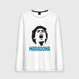 Мужской лонгслив хлопок с принтом Maradona Scream в Екатеринбурге, 100% хлопок |  | argentina | maradona | messi | sport | аргентина | гол | диего | марадона | месси | мяч | рука бога | спорт | футбол | чемпион