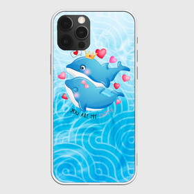 Чехол для iPhone 12 Pro Max с принтом Два дельфина в Екатеринбурге, Силикон |  | cute | dolphin | два дельфина | дельфин | дельфин в море | дельфинами | любовь | милый | мир | подводный | сердечки