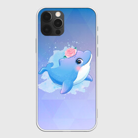 Чехол для iPhone 12 Pro Max с принтом Дельфинчик в Екатеринбурге, Силикон |  | cute | dolphin | дельфин | дельфин в море | дельфинами | дельфинчик | милый | мир | подводный