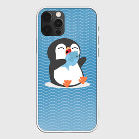 Чехол для iPhone 12 Pro Max с принтом Пингвин в Екатеринбурге, Силикон |  | ест рыбу | морские | океан | пингвин | пингвинчик | рыба | рыбку