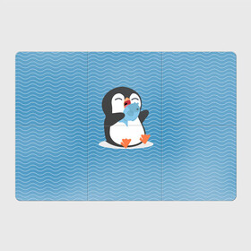 Магнитный плакат 3Х2 с принтом Пингвин в Екатеринбурге, Полимерный материал с магнитным слоем | 6 деталей размером 9*9 см | Тематика изображения на принте: ест рыбу | морские | океан | пингвин | пингвинчик | рыба | рыбку