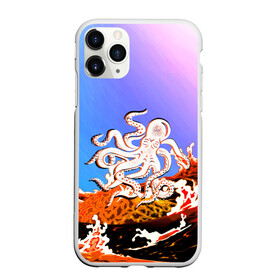 Чехол для iPhone 11 Pro матовый с принтом Осьминог в Лаве | Градиент в Екатеринбурге, Силикон |  | animal | beast | fade | kraken | monster | moon | ocean | octopus | sea | water | waves | вода | волны | градиент | животные | звери | кракен | лава | луна | монстр | море | небо | огонь | океан | осьминог | рыбы | щупальца