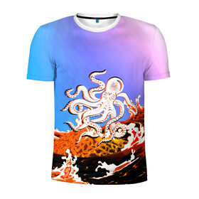Мужская футболка 3D спортивная с принтом Осьминог в Лаве | Градиент в Екатеринбурге, 100% полиэстер с улучшенными характеристиками | приталенный силуэт, круглая горловина, широкие плечи, сужается к линии бедра | Тематика изображения на принте: animal | beast | fade | kraken | monster | moon | ocean | octopus | sea | water | waves | вода | волны | градиент | животные | звери | кракен | лава | луна | монстр | море | небо | огонь | океан | осьминог | рыбы | щупальца