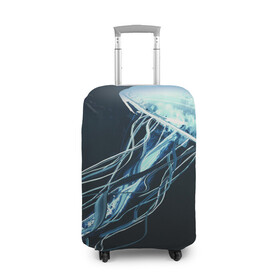 Чехол для чемодана 3D с принтом Рисунок медуза в Екатеринбурге, 86% полиэфир, 14% спандекс | двустороннее нанесение принта, прорези для ручек и колес | medusa | арт | животные | медузы | рисунок | рыбы | щупальца
