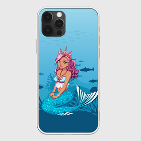 Чехол для iPhone 12 Pro Max с принтом Mermaid | Русалка | Русалочка в Екатеринбурге, Силикон |  | mermaid | naiad | nymph | rusalka | ведява | водяница | восточнославянская мифология | дух | лесовица | мифология | морская дева | нимфа | русал | русалии | русалка | русалочка | ундина | фараонка