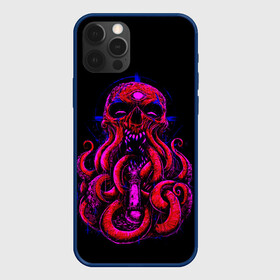 Чехол для iPhone 12 Pro с принтом Череп Осьминог Octopus Skull в Екатеринбурге, силикон | область печати: задняя сторона чехла, без боковых панелей | animal | beast | kraken | monster | ocean | octopus | sea | skull | water | waves | вода | животные | звери | кракен | монстр | море | океан | осьминог | рыбы | череп | щупальца