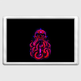 Магнит 45*70 с принтом Череп Осьминог Octopus Skull в Екатеринбурге, Пластик | Размер: 78*52 мм; Размер печати: 70*45 | Тематика изображения на принте: animal | beast | kraken | monster | ocean | octopus | sea | skull | water | waves | вода | животные | звери | кракен | монстр | море | океан | осьминог | рыбы | череп | щупальца