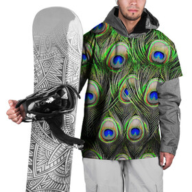 Накидка на куртку 3D с принтом peacock в Екатеринбурге, 100% полиэстер |  | Тематика изображения на принте: pavonine | peacock | peafowl | plumage | павлин