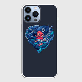 Чехол для iPhone 13 Pro Max с принтом Ocean heart. Totoro в Екатеринбурге,  |  | catbus | fish | heart | kanta | kusakabe | mei | ocean | ogaki | satsuki | surf | susuvatari | tatsuo | totoro | water | waves | yasuko | вода | волны | канта | котобус | кусакабэ | море | мэй | огаки | океан | прибой | рыба | сацуки | сердце | сусуватари