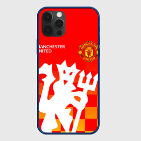 Чехол для iPhone 12 Pro с принтом MANCHESTER UNITED / ДЬЯВОЛ в Екатеринбурге, силикон | область печати: задняя сторона чехла, без боковых панелей | fire. | football | manchester united football club | sport | uefa | английская премьер лига | дьявол | лига финал | манчестер юнайтед | матч | огонь | спорт | уефа | финал | футбол