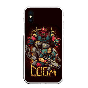 Чехол для iPhone XS Max матовый с принтом DOOM в Екатеринбурге, Силикон | Область печати: задняя сторона чехла, без боковых панелей | blood | cybersport | demons | doom | eternal | game | monster | pc | playstation | shooting | демоны | дум | игры | киперспорт | кровь | монстры | стрелялки | шутер