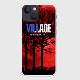 Чехол для iPhone 13 mini с принтом Resident Evil Village в Екатеринбурге,  |  | horror | resident evil | resident evil 8 | village | виладж | виллейдж | деревня | игры | логотипы игр | резидент ивел | резидент ивел виладж | резидент эвил | хоррор