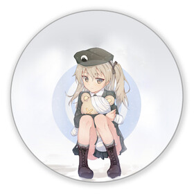 Коврик для мышки круглый с принтом Girls und Panzer в Екатеринбурге, резина и полиэстер | круглая форма, изображение наносится на всю лицевую часть | darjeeling | girls und panzer | girls und panzer правда | дарджилинг | девочки и танки | девушки и танки | катюша | нисидзуми михо | правда | танки