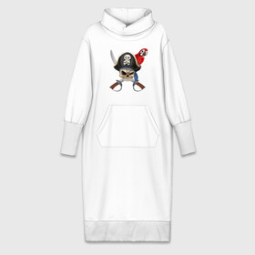 Платье удлиненное хлопок с принтом Капитан Джек в Екатеринбурге,  |  | меч | пират | попугай