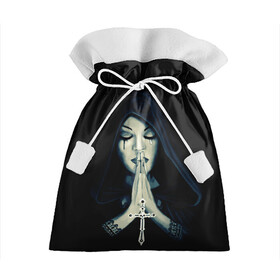 Подарочный 3D мешок с принтом Монашка с крестом в Екатеринбурге, 100% полиэстер | Размер: 29*39 см | анархия | крест | крест и монашка | крест череп | крестик | манархия | манашка | молитва | молится | монашка | монашка и крест | монашка с крестиком | монашка с крестом | монашки | с крестом | череп