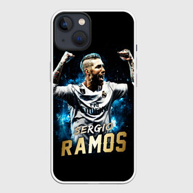 Чехол для iPhone 13 с принтом Серхио Рамос, Реал Мадрид в Екатеринбурге,  |  | sergio ramos | sr4 | номер 4 | реал мадрид | сборная испании | серхио рамос | футбол | футболист