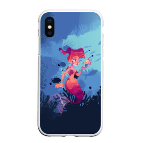 Чехол для iPhone XS Max матовый с принтом Mermaid Русалочка (Z) в Екатеринбурге, Силикон | Область печати: задняя сторона чехла, без боковых панелей | mermaid | naiad | nymph | rusalka | ведява | водяница | восточнославянская мифология | дух | лесовица | мифология | морская дева | нимфа | русал | русалии | русалка | русалочка | ундина | фараонка