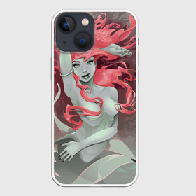 Чехол для iPhone 13 mini с принтом Красивая русалочка | Beautiful mermaid в Екатеринбурге,  |  | mermaid | naiad | nymph | rusalka | ведява | водяница | восточнославянская мифология | дух | лесовица | мифология | морская дева | нимфа | русал | русалии | русалка | русалочка | ундина | фараонка