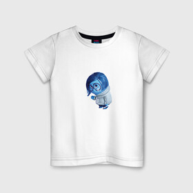 Детская футболка хлопок с принтом Circle of sadness в Екатеринбурге, 100% хлопок | круглый вырез горловины, полуприлегающий силуэт, длина до линии бедер | inside out | sadness | vdkarsvet | головоломка | грусть | печаль | эмоции