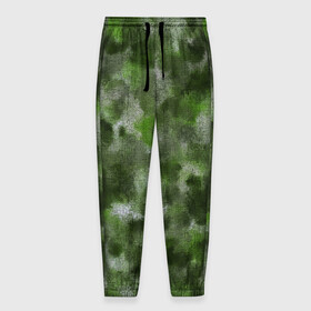 Мужские брюки 3D с принтом Canvas Green Camo в Екатеринбурге, 100% полиэстер | манжеты по низу, эластичный пояс регулируется шнурком, по бокам два кармана без застежек, внутренняя часть кармана из мелкой сетки | Тематика изображения на принте: abstraction | camouflage | canvas | green | камуфляж