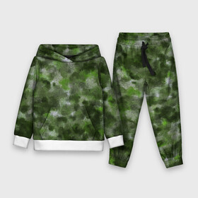 Детский костюм 3D (с толстовкой) с принтом Canvas Green Camo в Екатеринбурге,  |  | abstraction | camouflage | canvas | green | камуфляж