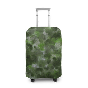 Чехол для чемодана 3D с принтом Canvas Green Camo в Екатеринбурге, 86% полиэфир, 14% спандекс | двустороннее нанесение принта, прорези для ручек и колес | abstraction | camouflage | canvas | green | камуфляж