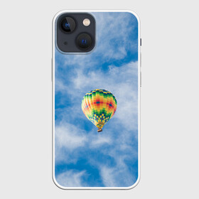 Чехол для iPhone 13 mini с принтом Воздушный шар в небе в Екатеринбурге,  |  | воздушные | воздушный | небеса | небесный | небо | облака | облако | туча | тучи | шар | шары