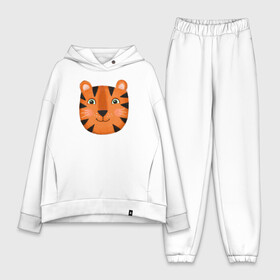 Женский костюм хлопок Oversize с принтом Тигр в Екатеринбурге,  |  | большой | весёлый | дикий | добрый | зверь | классный | кот | котик | крутой | лучший | модный | мягкий | новый | подарок | полосатый | принт | рыжий | символ | тигр | тигрёнок | усатый