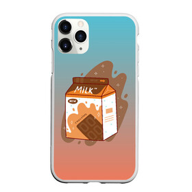 Чехол для iPhone 11 Pro Max матовый с принтом Шоколадное молоко в коробке в Екатеринбурге, Силикон |  | еда | коробка | молоко | молочко | персик | персиковое молоко