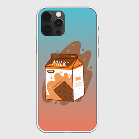 Чехол для iPhone 12 Pro Max с принтом Шоколадное молоко в коробке в Екатеринбурге, Силикон |  | еда | коробка | молоко | молочко | персик | персиковое молоко