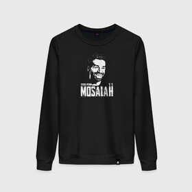 Женский свитшот хлопок с принтом Zizioss Design MOSALAH 11 в Екатеринбурге, 100% хлопок | прямой крой, круглый вырез, на манжетах и по низу широкая трикотажная резинка  | basel | champion | chelsea | fifa | lfc | liverpool | mo salah | mohamed salah | mokawloon | roma | soccer | uefa | базель | египет | ливерпуль | лига чемпионов | лфк | мокавлун | мохаммед салах | рома | уефа | фифа | футбол