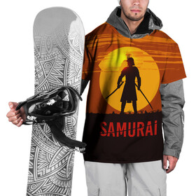 Накидка на куртку 3D с принтом САМУРАЙ в Екатеринбурге, 100% полиэстер |  | Тематика изображения на принте: samurai | бусидо | военные | дайсё | закат | самурай | феодал | япония