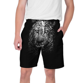 Мужские шорты 3D с принтом Leopard в Екатеринбурге,  полиэстер 100% | прямой крой, два кармана без застежек по бокам. Мягкая трикотажная резинка на поясе, внутри которой широкие завязки. Длина чуть выше колен | animal | cheetah | leopard | wild | леопард