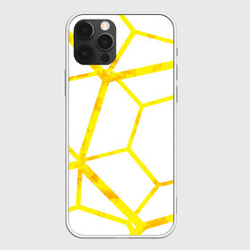 Чехол для iPhone 12 Pro Max с принтом Hexagon в Екатеринбурге, Силикон |  | hexagon | high tech | lines | sun | yellow | линии | многоугольник | насыщенный желтый | паутина | солнце | хай тек | шестиугольник | яркий